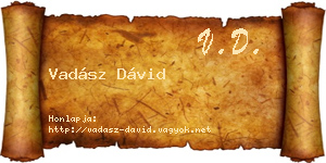 Vadász Dávid névjegykártya